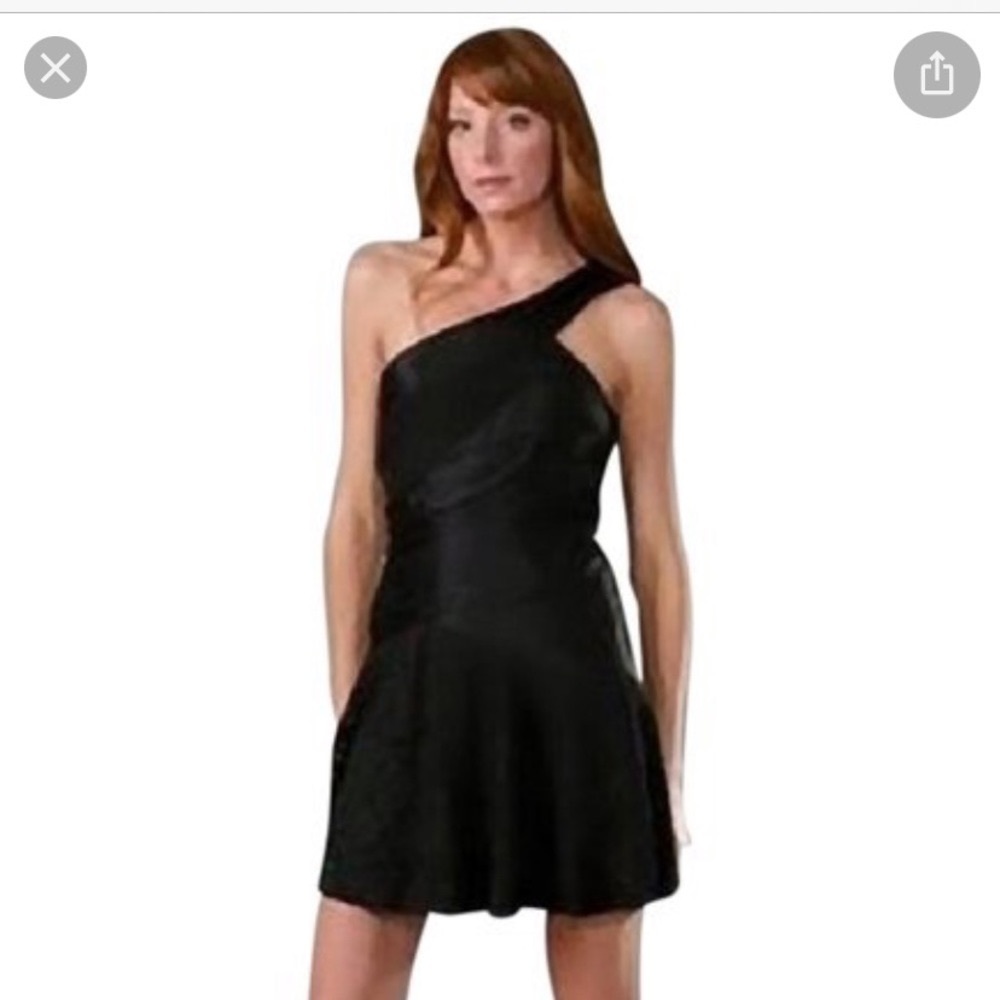 NWT Alice and Olivia black one strap bandaid dress